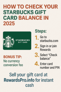 How to Check Your Starbucks Gift Card Balance in 2025 – Fast & Easy Guide