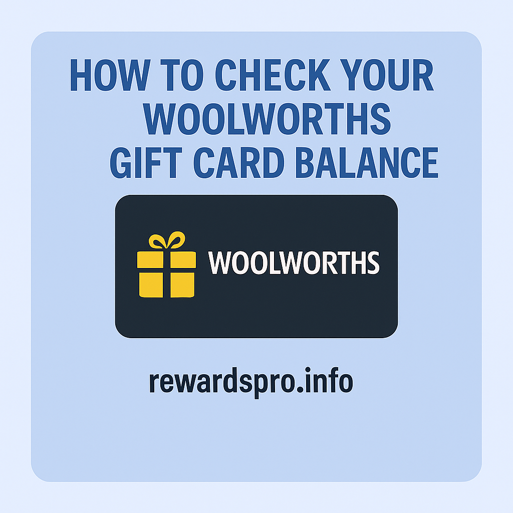 Woolworths Gift Card Balance Check 2025