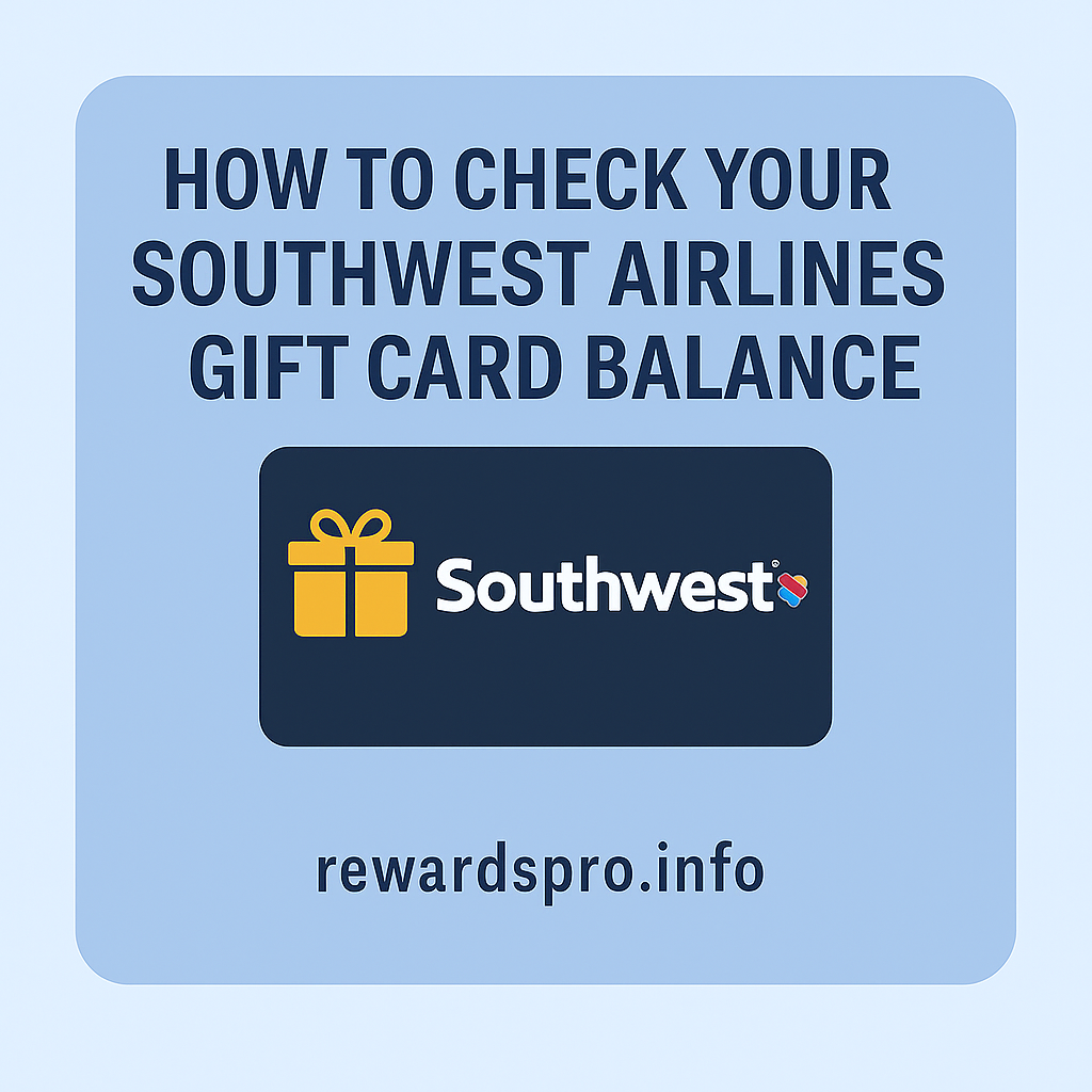 How to Check Your Southwest Airlines Gift Card Balance in 2025
